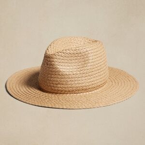 Banana Republic Braided Straw Fedora (Tobacco) M/L
